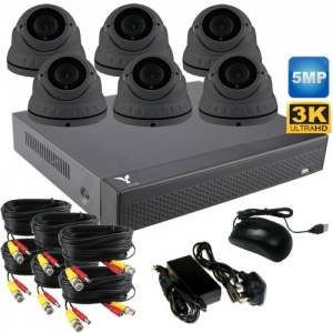 5mp varifocal dome cctv camera System with 6 cameras